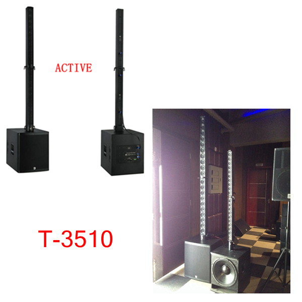 Ligne active à extrémité élevé système audio de professionnel de colonne de haut-parleur de rangée
